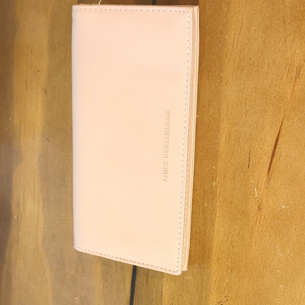 Aimee Kestenberg blush pink slim wallet
